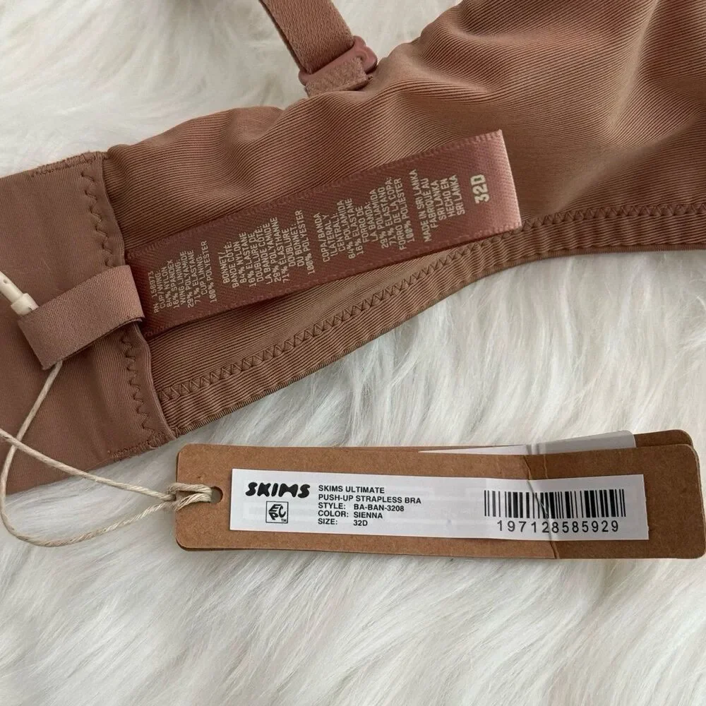 Skims Ultimate Push Up Strapless Bra Sienna Size 32D - Picture 8 of 8